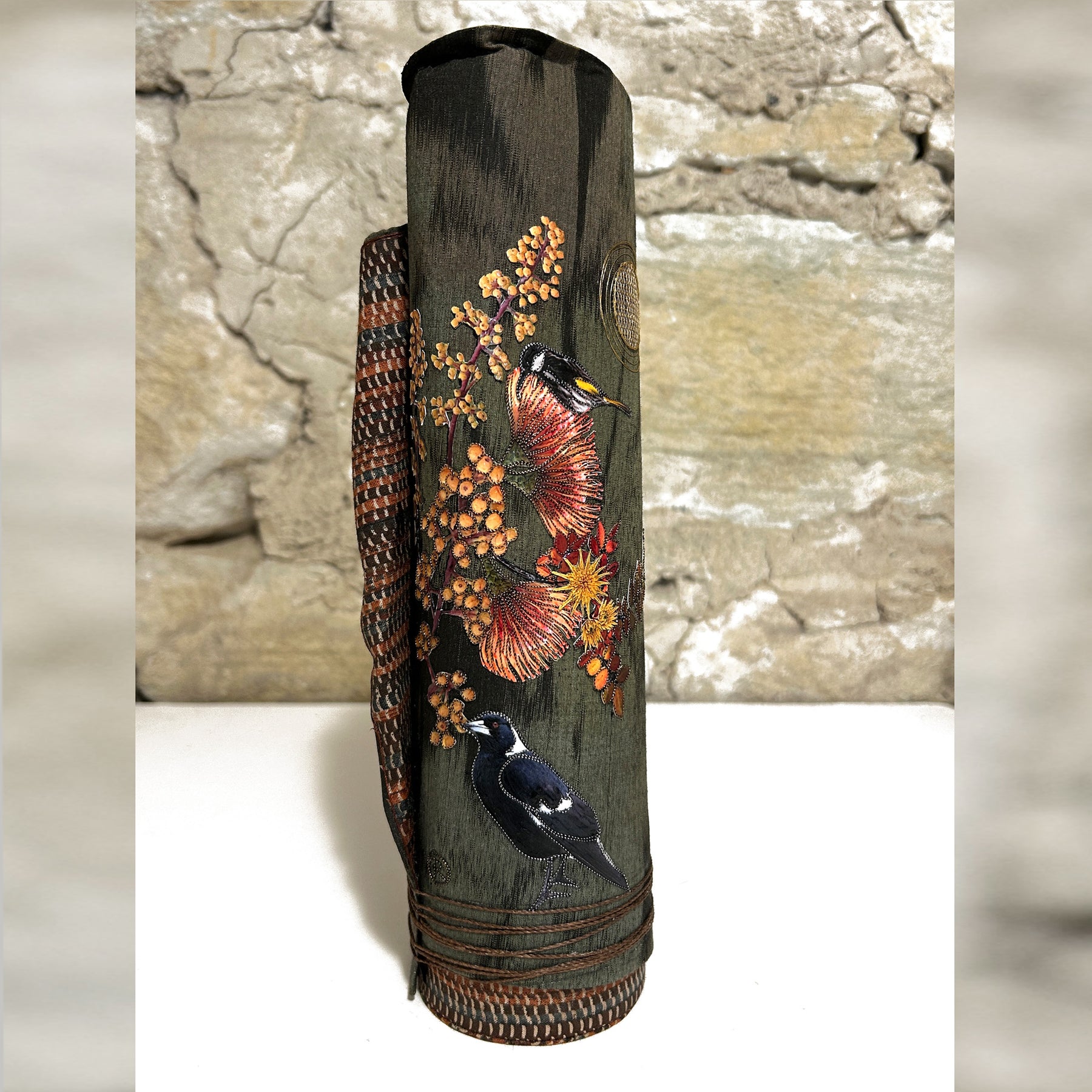 Vase Decorative Buds Flowers & Birds