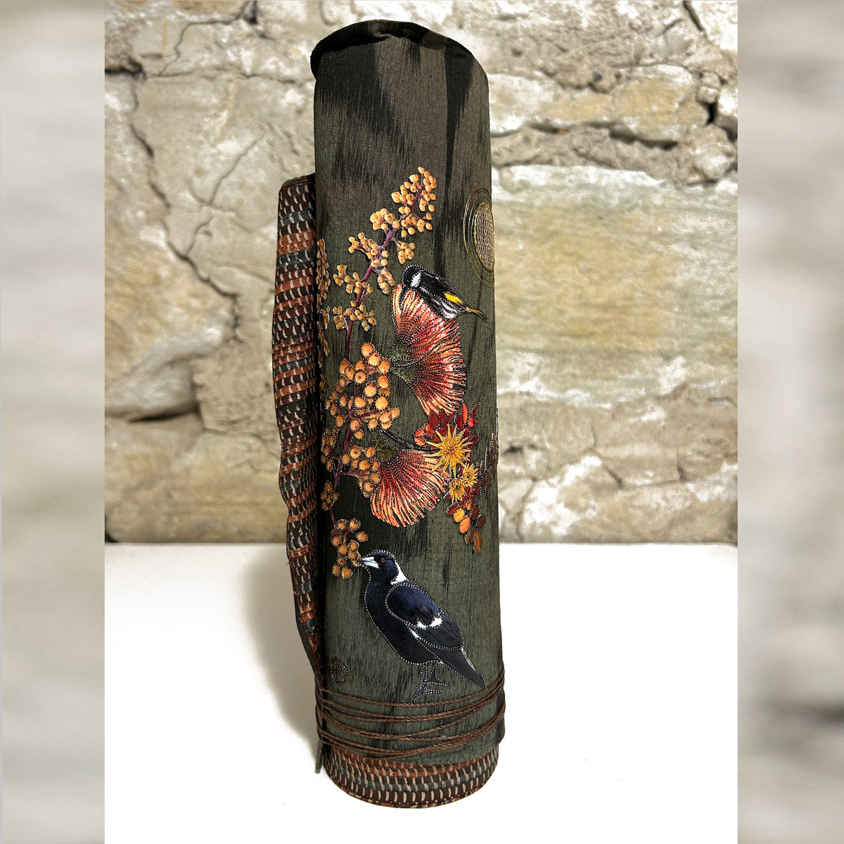 Vase Decorative Buds Flowers & Birds