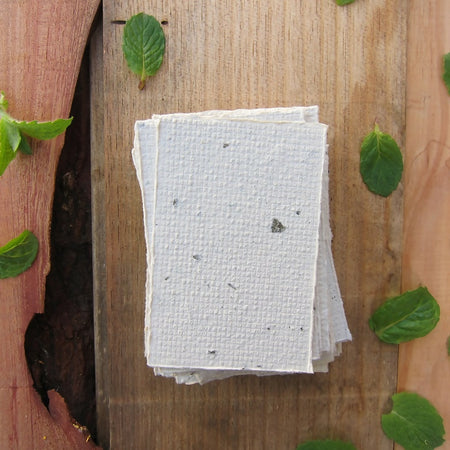Mint paper / Handmade Recycled Paper / A7