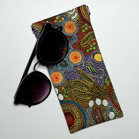 Sunglasses Pouch with a stunning Indigenous Dot Print design