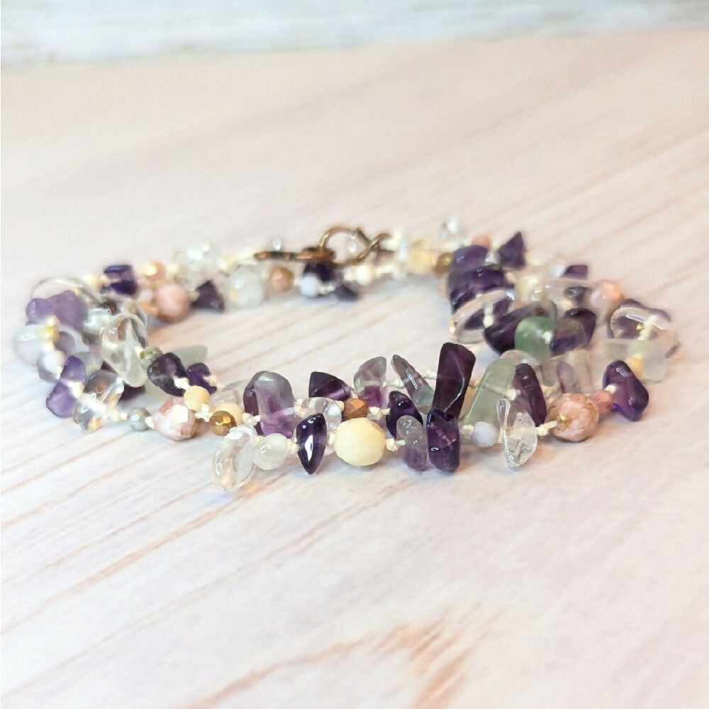 Gemstone bracelet | hemp bracelet | beaded bracelet