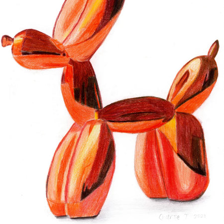 Balloon Dog - Original Art Greeting Card