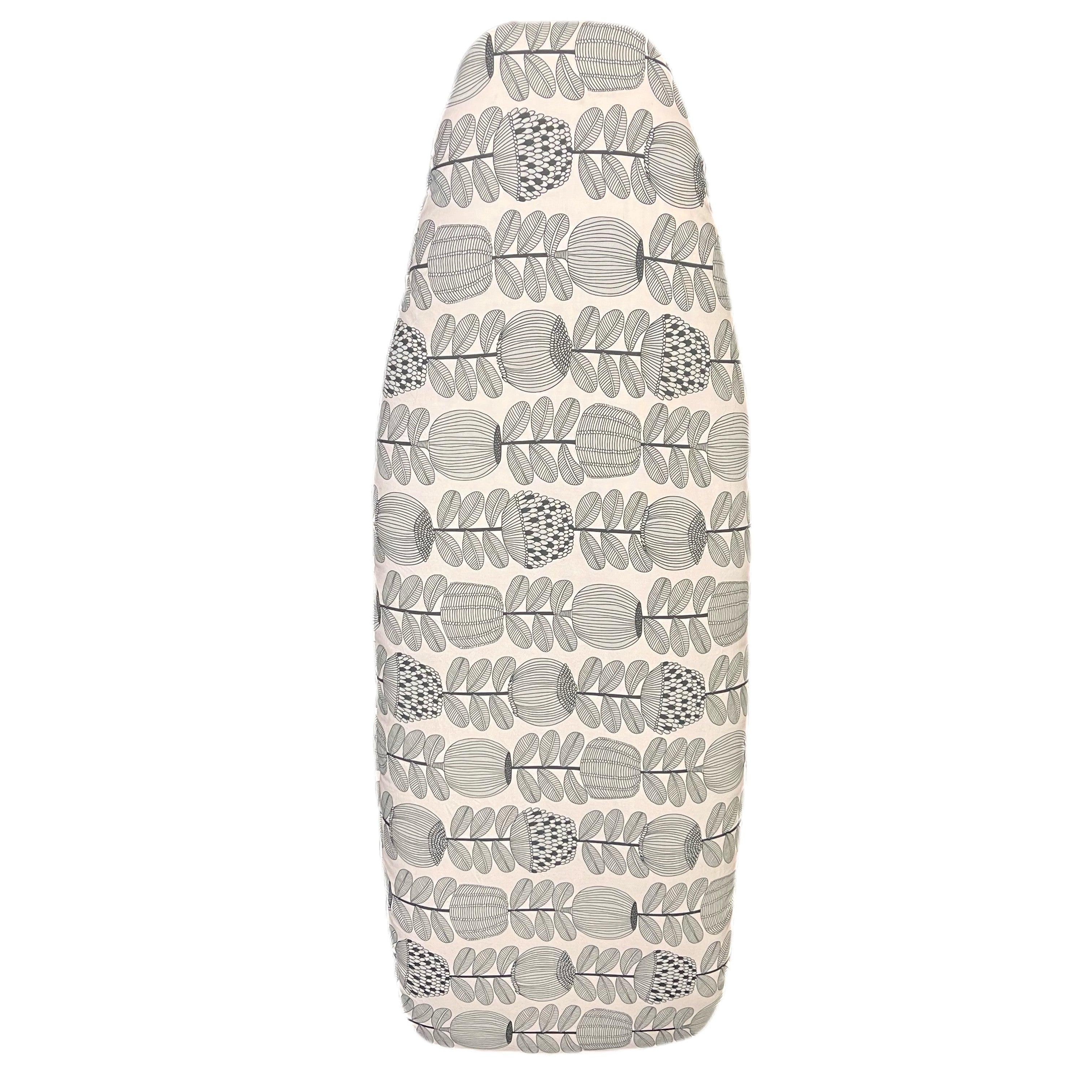 Padded Ironing board cover-Banksia on Pink