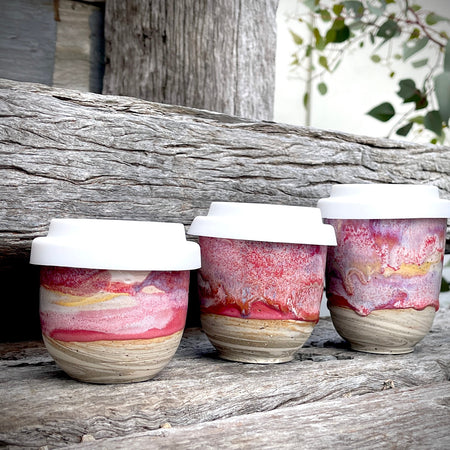 Coffee/Travel Cup with lid - Barwon Sunset
