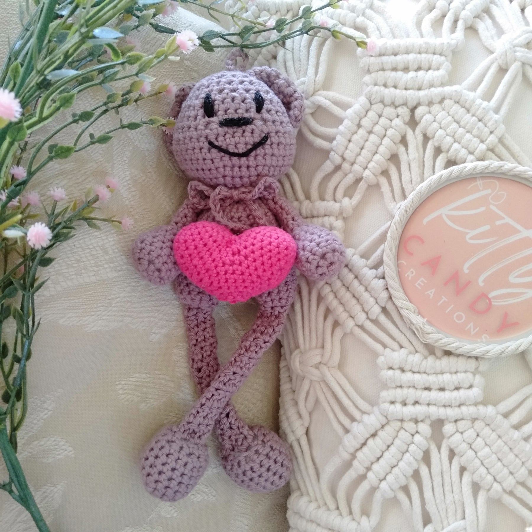 Handmade Crochet Bear Softie - 100% Cotton (multiple colours)