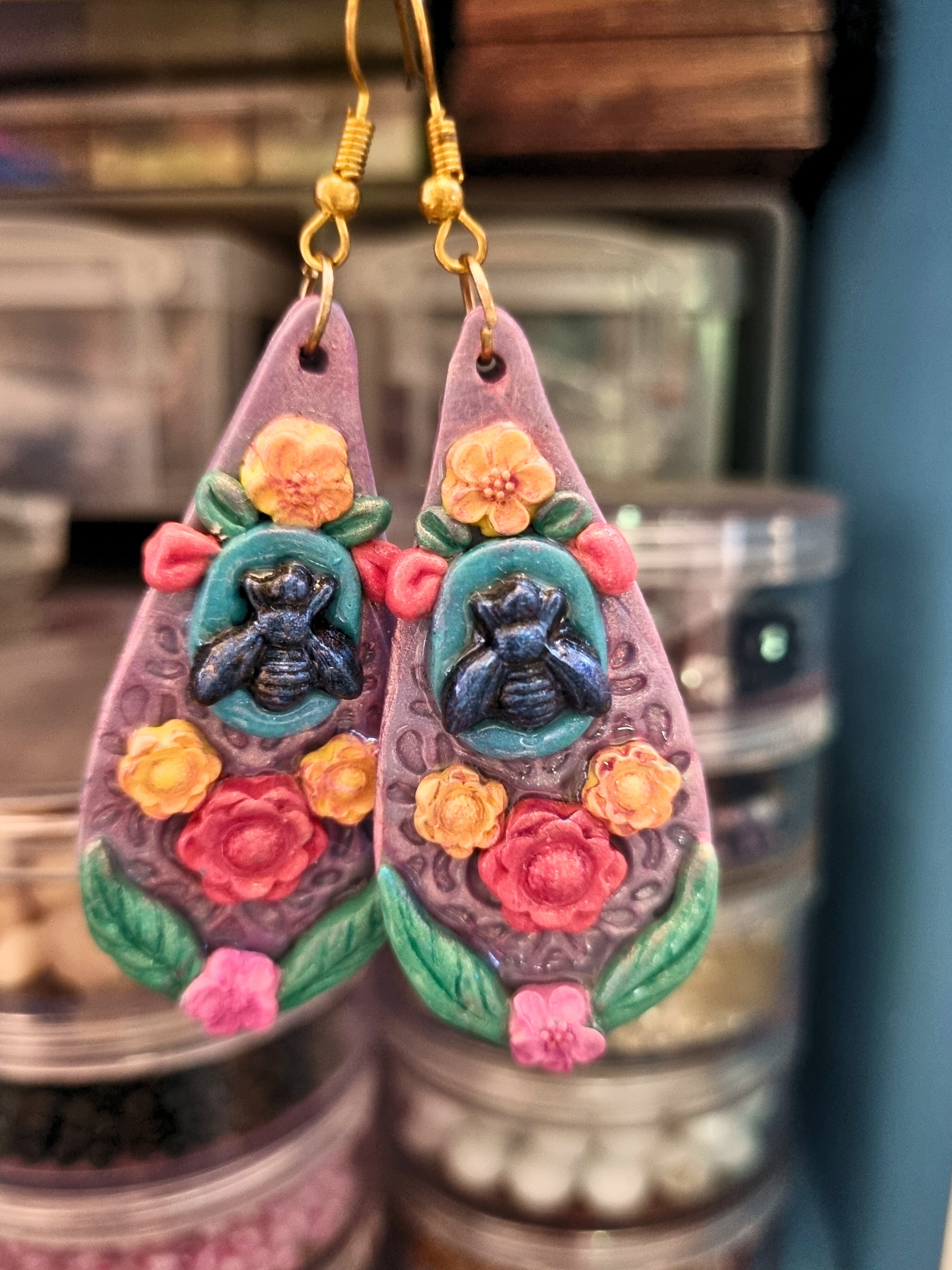 Sweet Bees, Polymer Clay Earring Collection