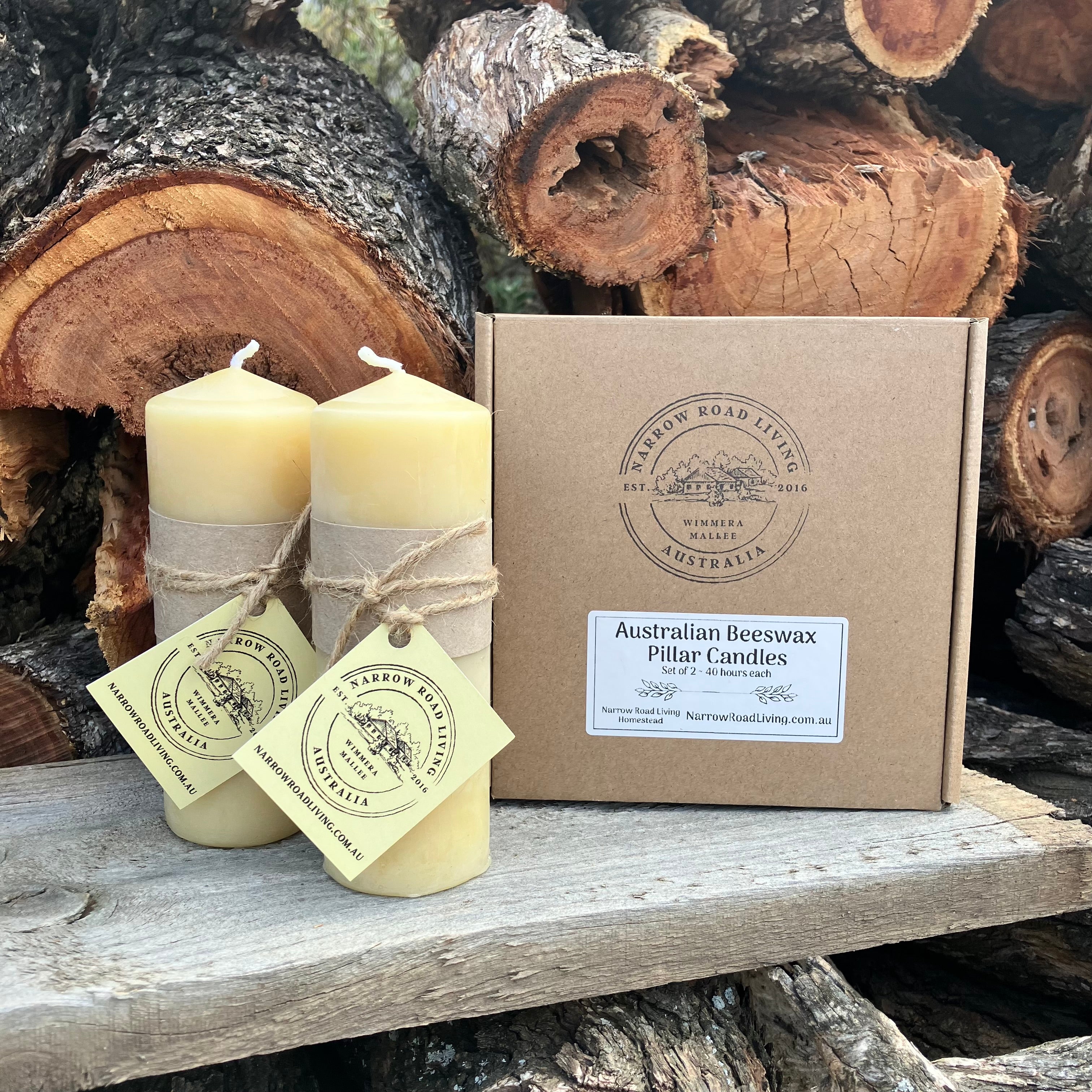 Beeswax Solid Pillar Candle Classic Church Pillar | Wedding Candles