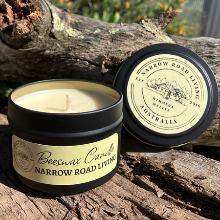 Beeswax Tin Candle – 20+ Hour Burn Time | Outdoors Candles