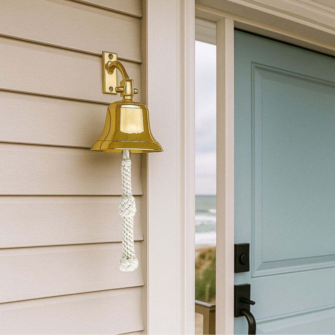 Ships Bell, Brass with Handmade Bell Rope