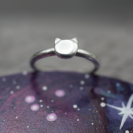 Kitty Ring - Handmade Sterling Silver Cat Ring