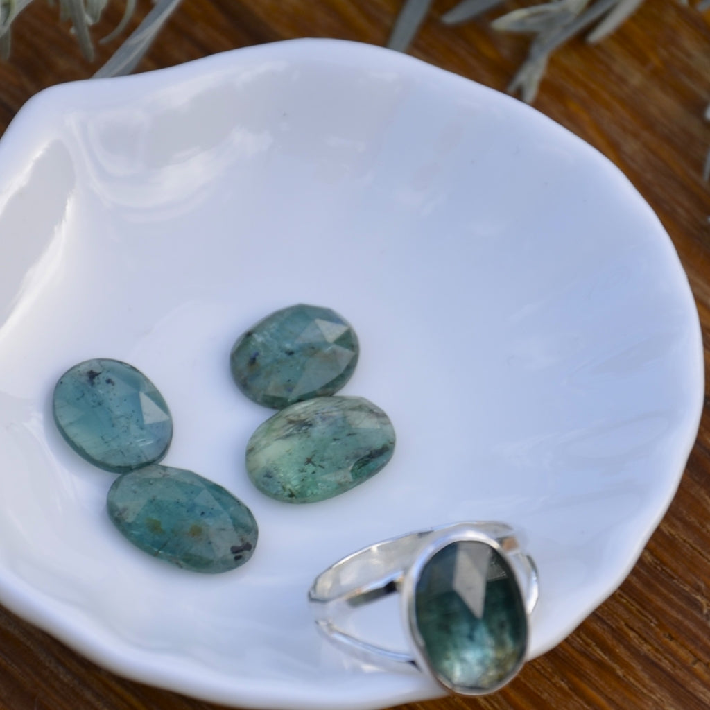 Bi-Colour Kyanite Choose-Your-Stone Silver Ring (Made To Order)