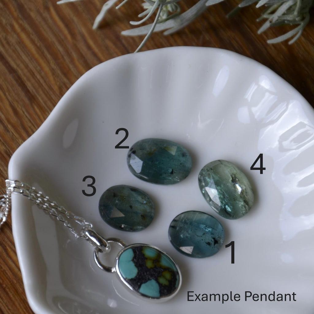 Bi-Colour Kyanite Choose-Your-Stone Silver Ring (Made To Order)