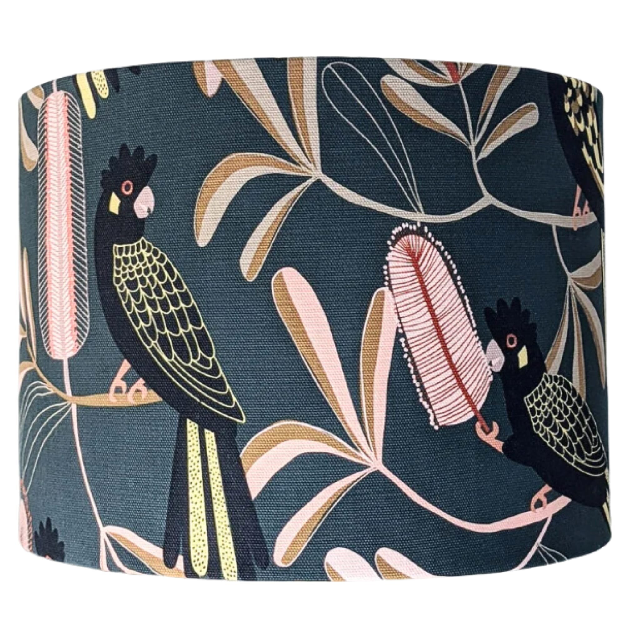 Yellow-Tailed Black Cockatoo Lampshade - Jocelyn Proust Design - handmade by Emotive Collection