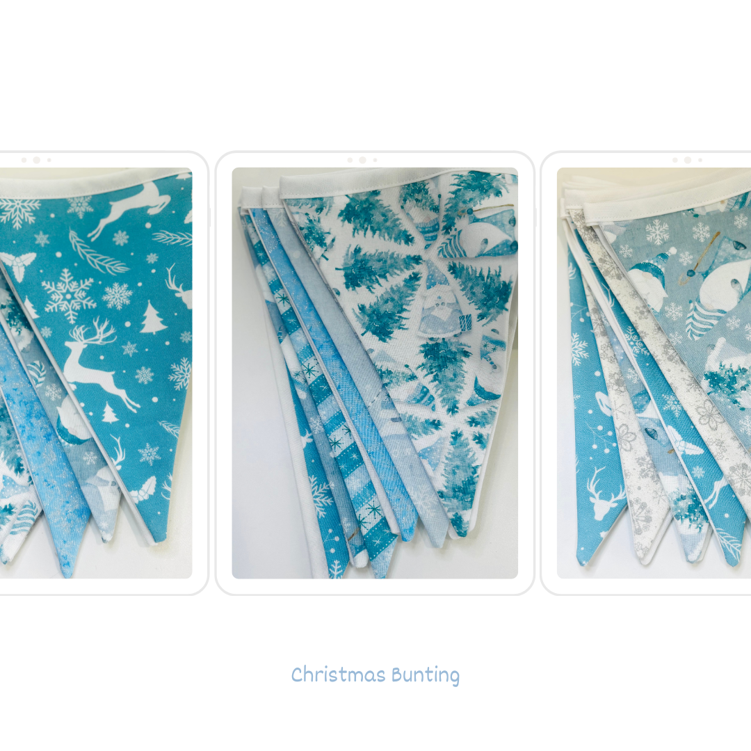 Sustainable Festive Christmas Winter Wonderland Bunting – Handmade with Heart