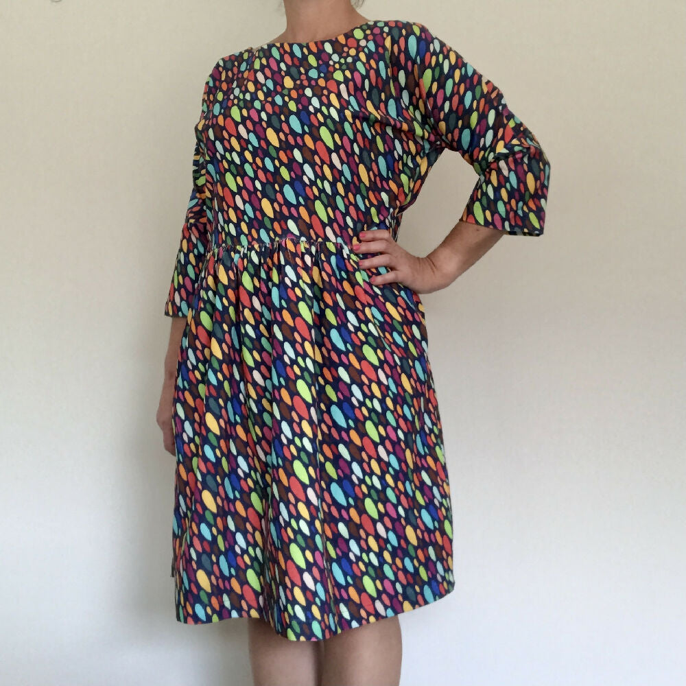 Charli Dress - Rainbow Drops