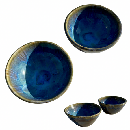Side Bowls - Blue Set of 2