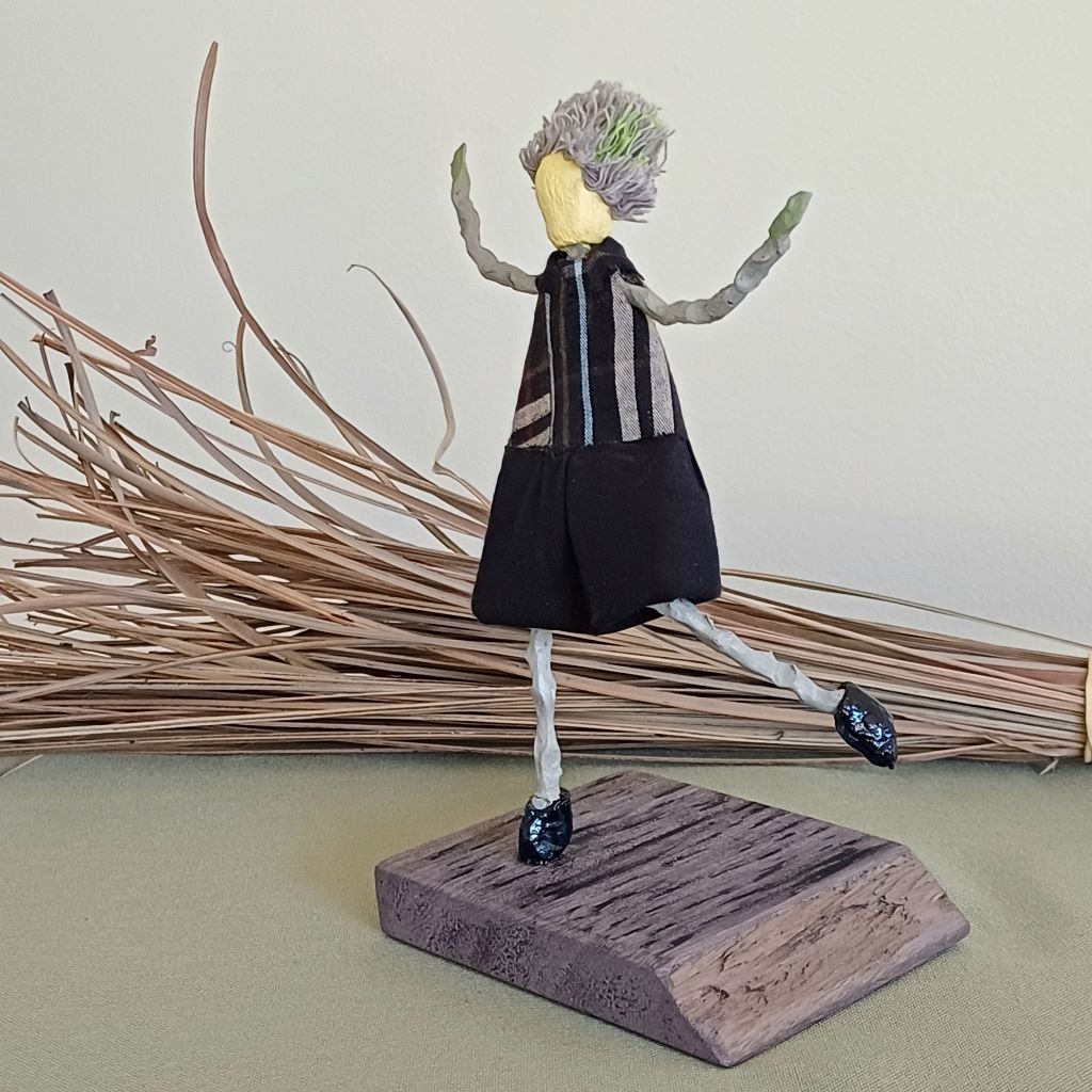 Boy Grey Stick Family, Handmade Table Decoration, Ornament