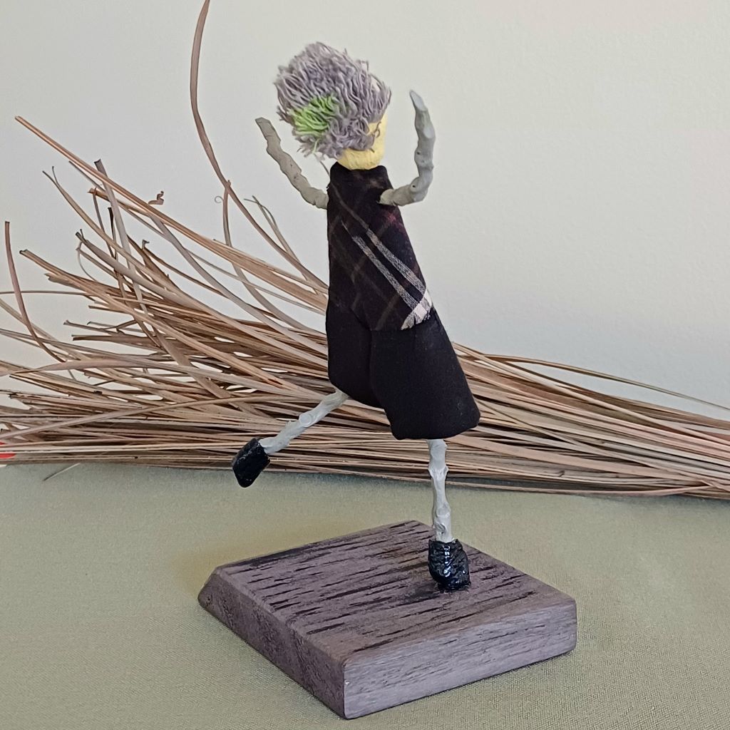 Boy Grey Stick Family, Handmade Table Decoration, Ornament