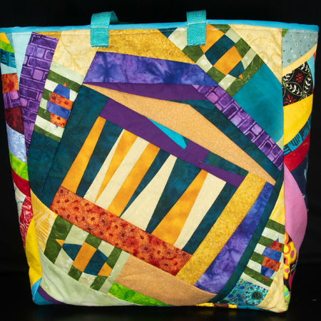 Multicolour Modern Art Shopping Bag