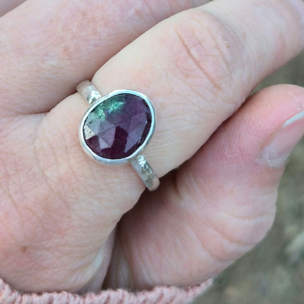 Ruby in Zoisite Ring S MI3