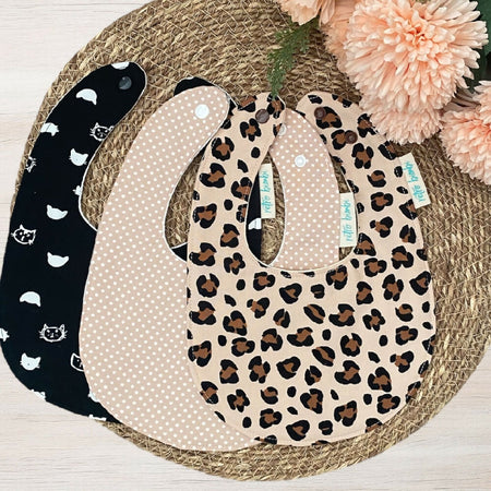 3 Dribble Bib Bundle - Animal Print - Baby Bibs
