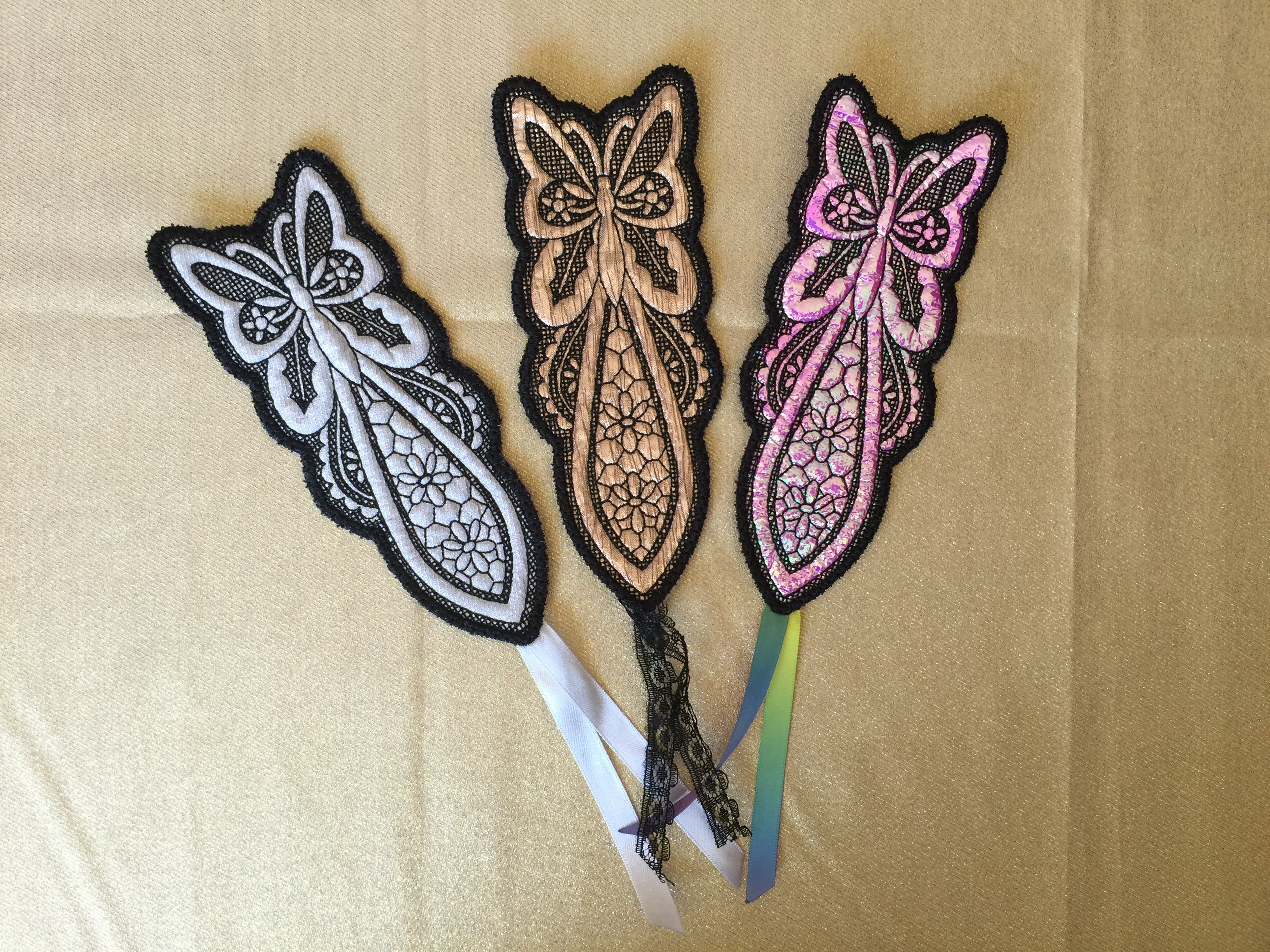 Butterfly Fabric Bookmark - Design 1