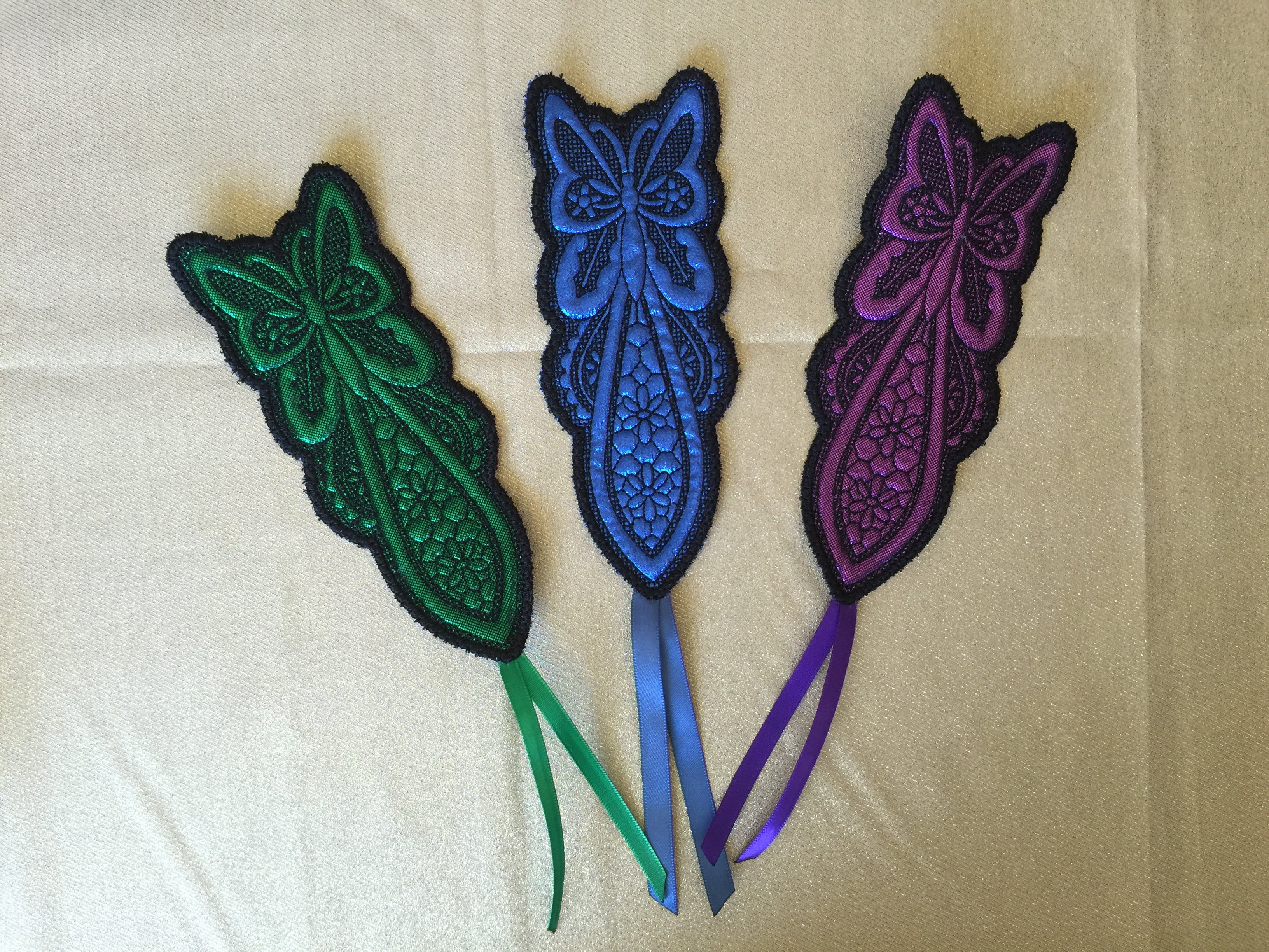 Butterfly Fabric Bookmark - Design 1