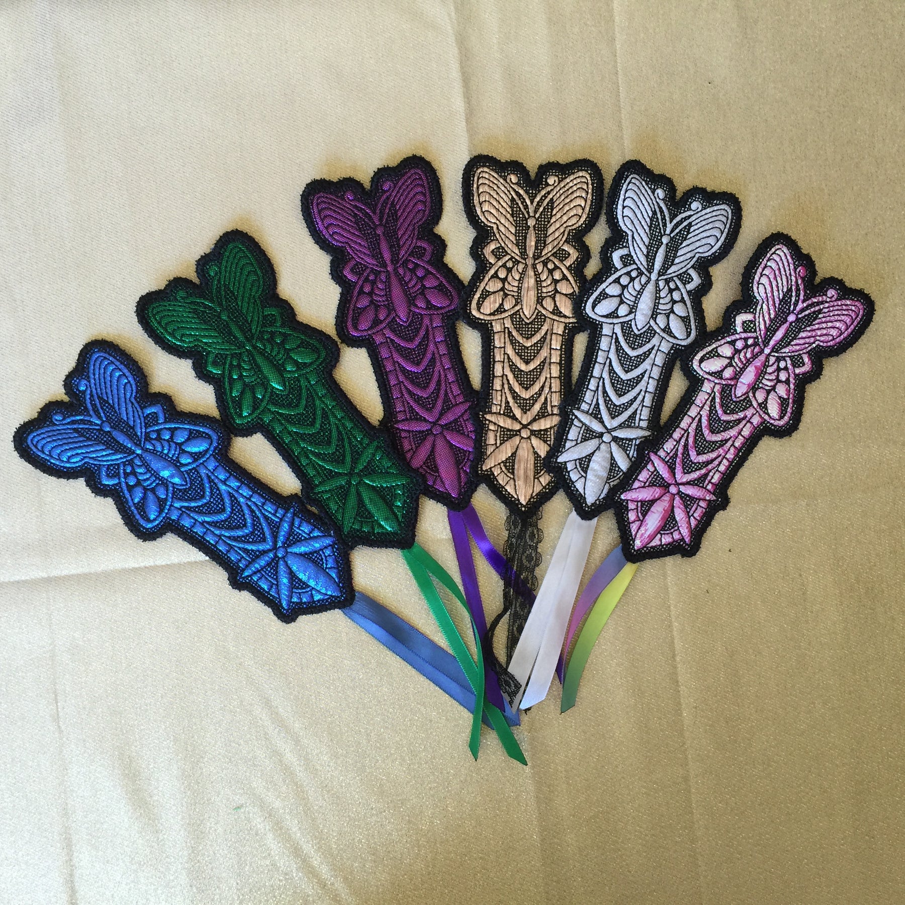 Butterfly Fabric Bookmark - Design 2