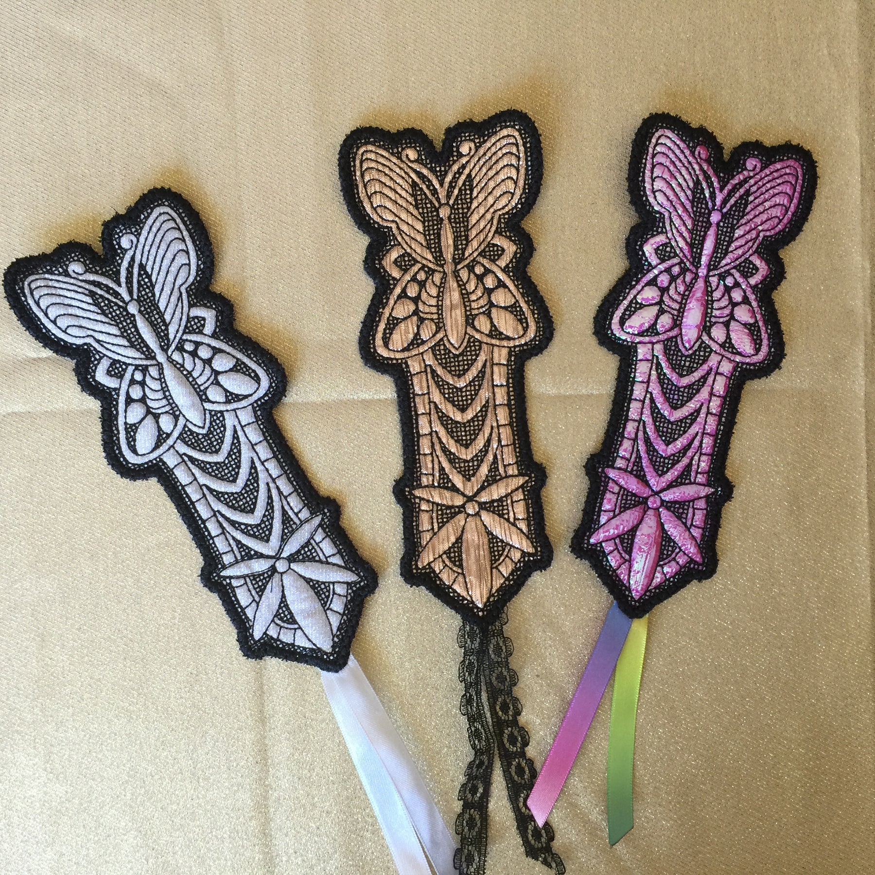 Butterfly Fabric Bookmark - Design 2