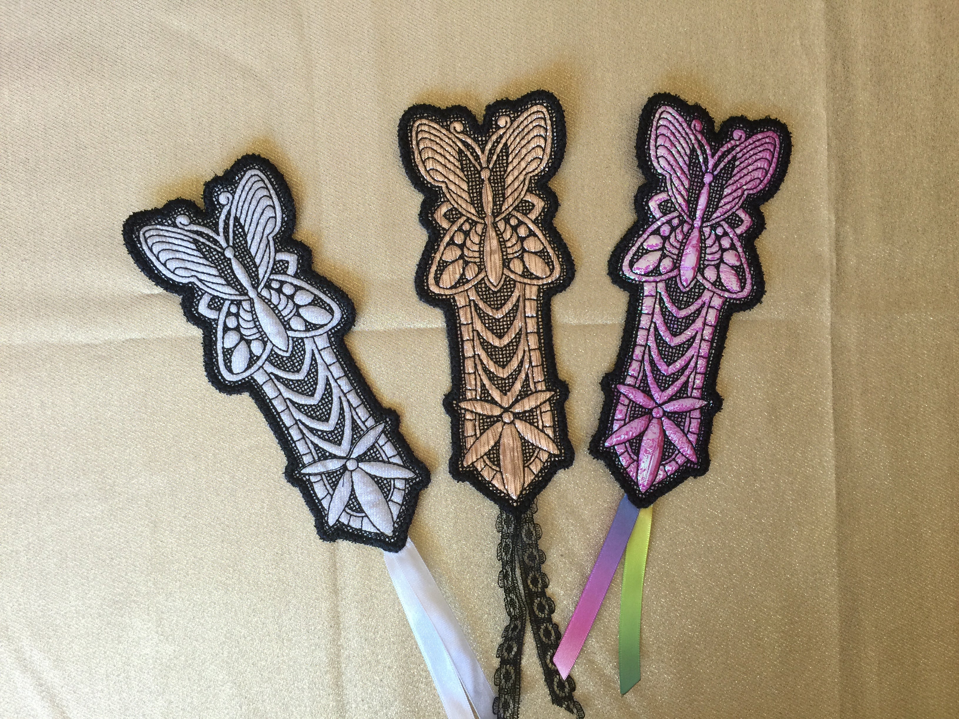 Butterfly Fabric Bookmark - Design 2