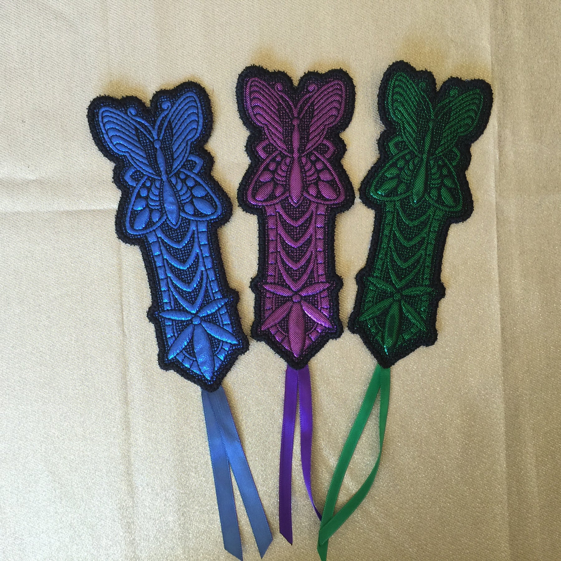 Butterfly Fabric Bookmark - Design 2