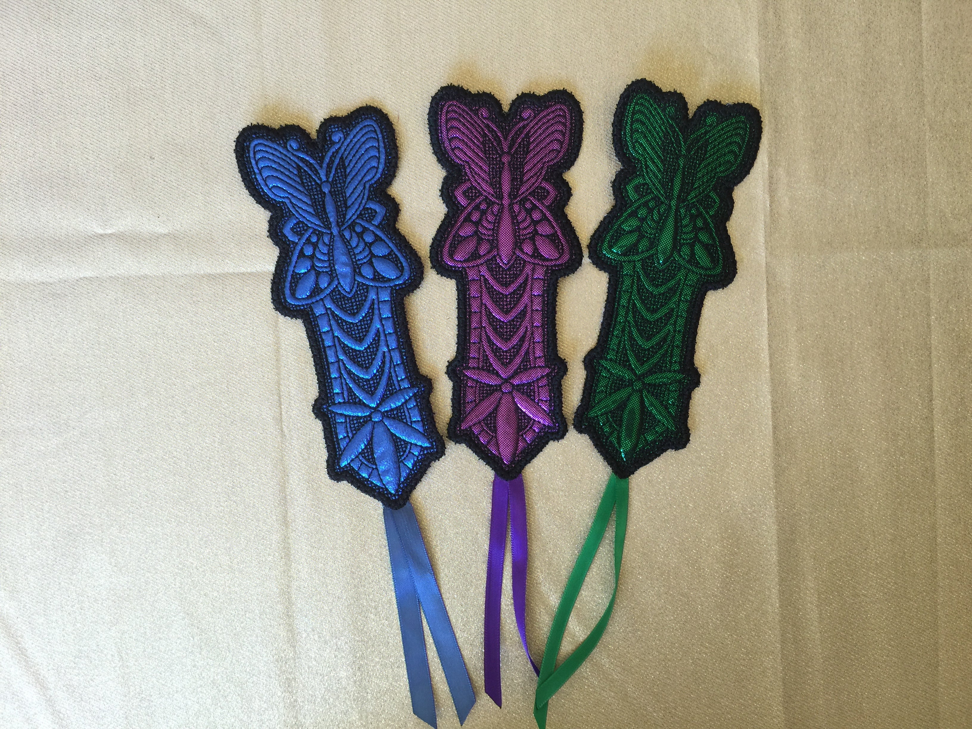 Butterfly Fabric Bookmark - Design 2