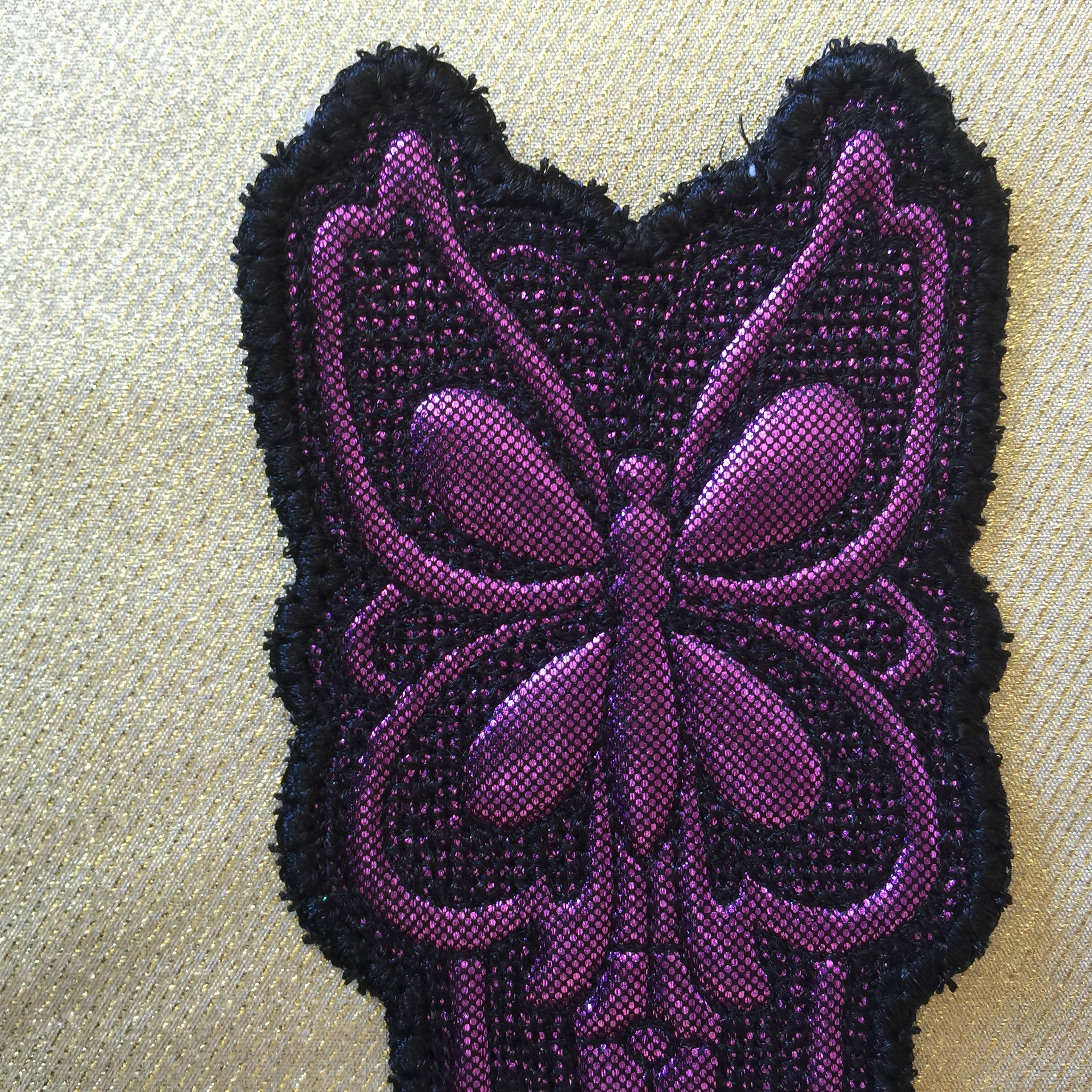 Butterfly Fabric Bookmark - Design 3