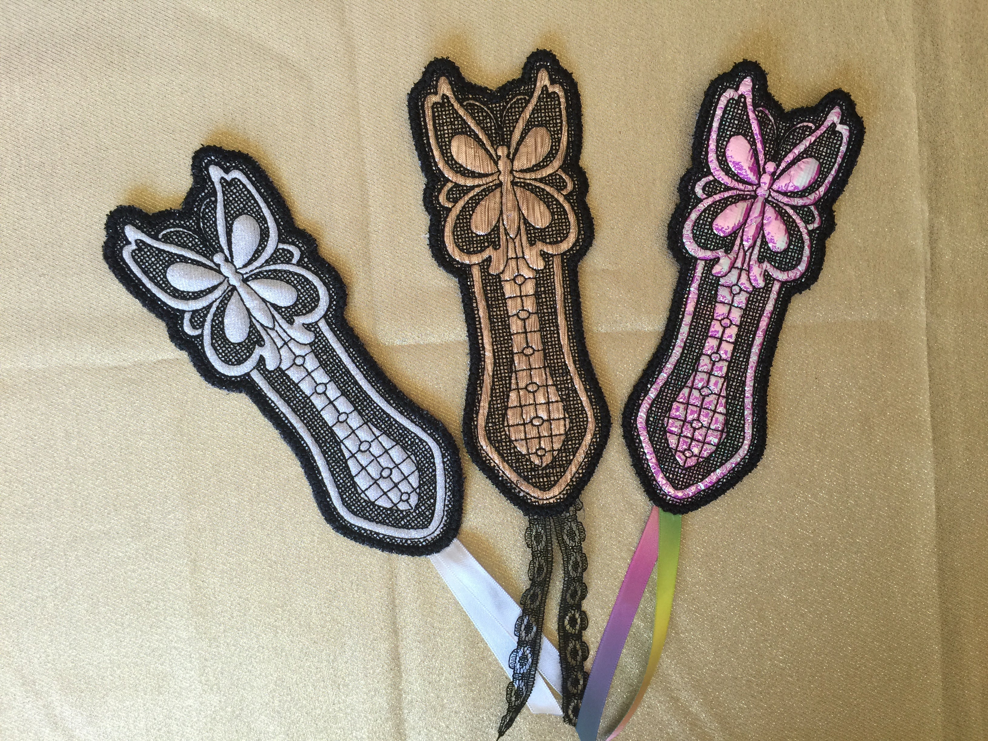Butterfly Fabric Bookmark - Design 3