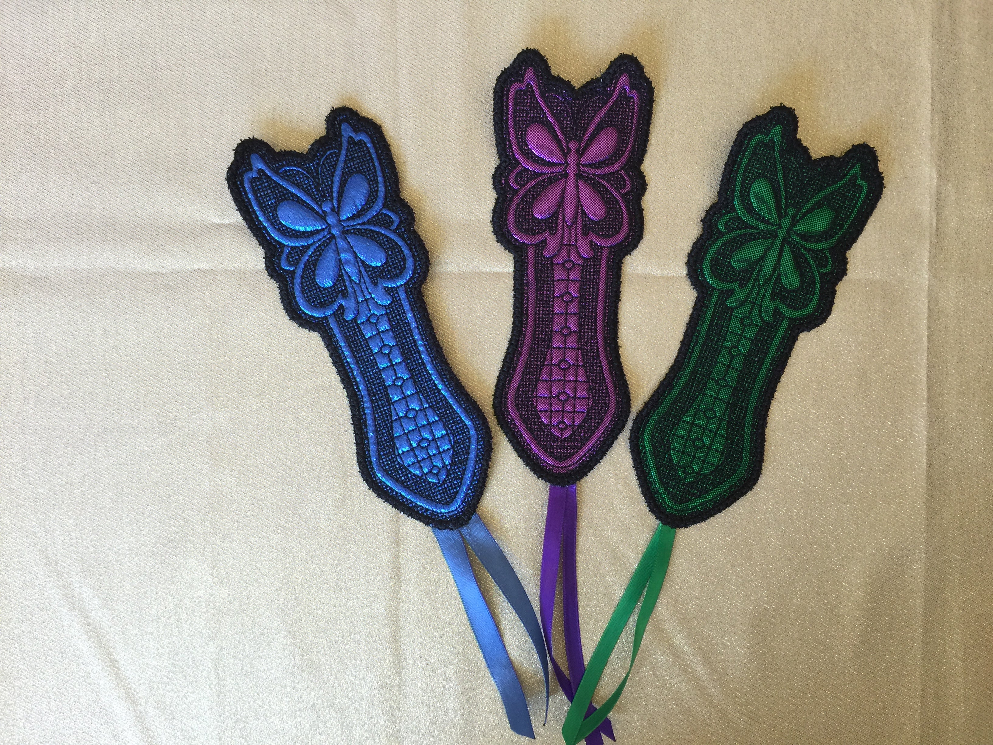 Butterfly Fabric Bookmark - Design 3