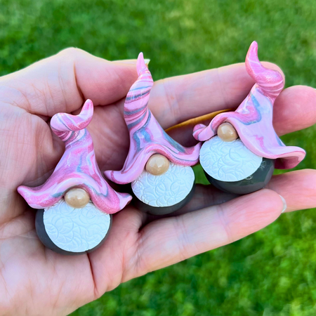 Whimsical gnome trio - Tictac, Sergio & Jensen