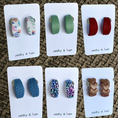 Polymer Clay Huggie - Choose Design