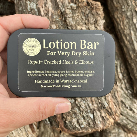 Nourishing Beeswax Lotion Bar for Very Dry Skin and Cracked Heels
