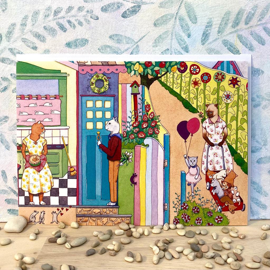 Cat Brings Flowers to his Sweetheart (lg-bsun)