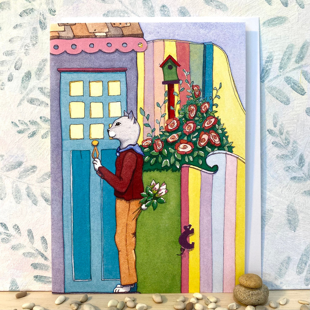 Handsome Cat Brings Flowers to his Sweetheart (lg-nnox)