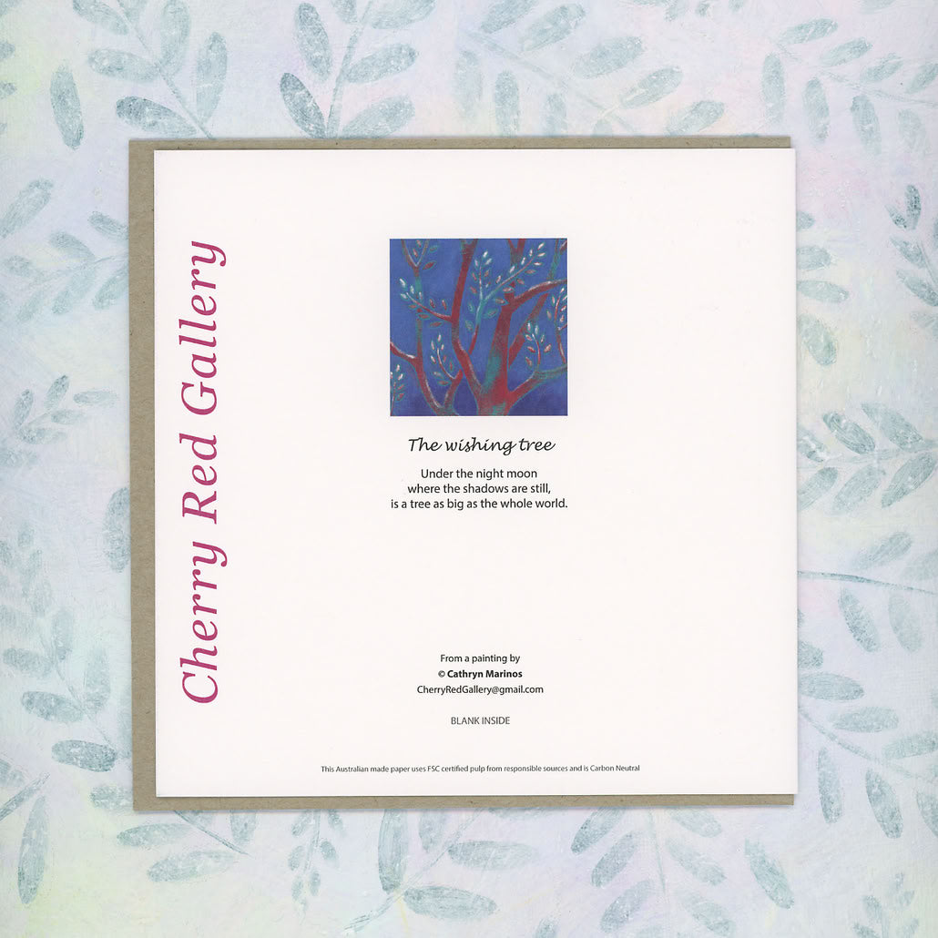 Magical Tree in the Moonlight Eco-Card (sq-wish)