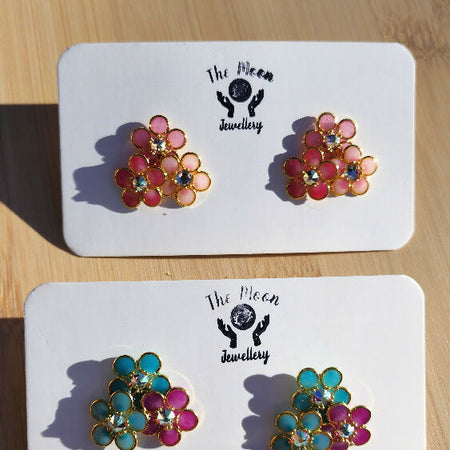 Cute resin flower earrings