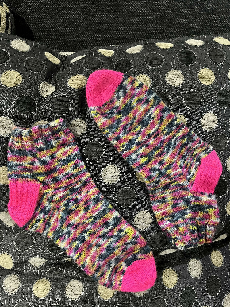 Hand knit socks ready to ship