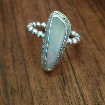 Opal 925 sterling silver ring