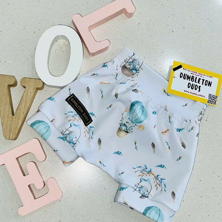 Bunnies and Balloons - Handmade Baby Pants (Gender Neutral) by Dumbleton Duds