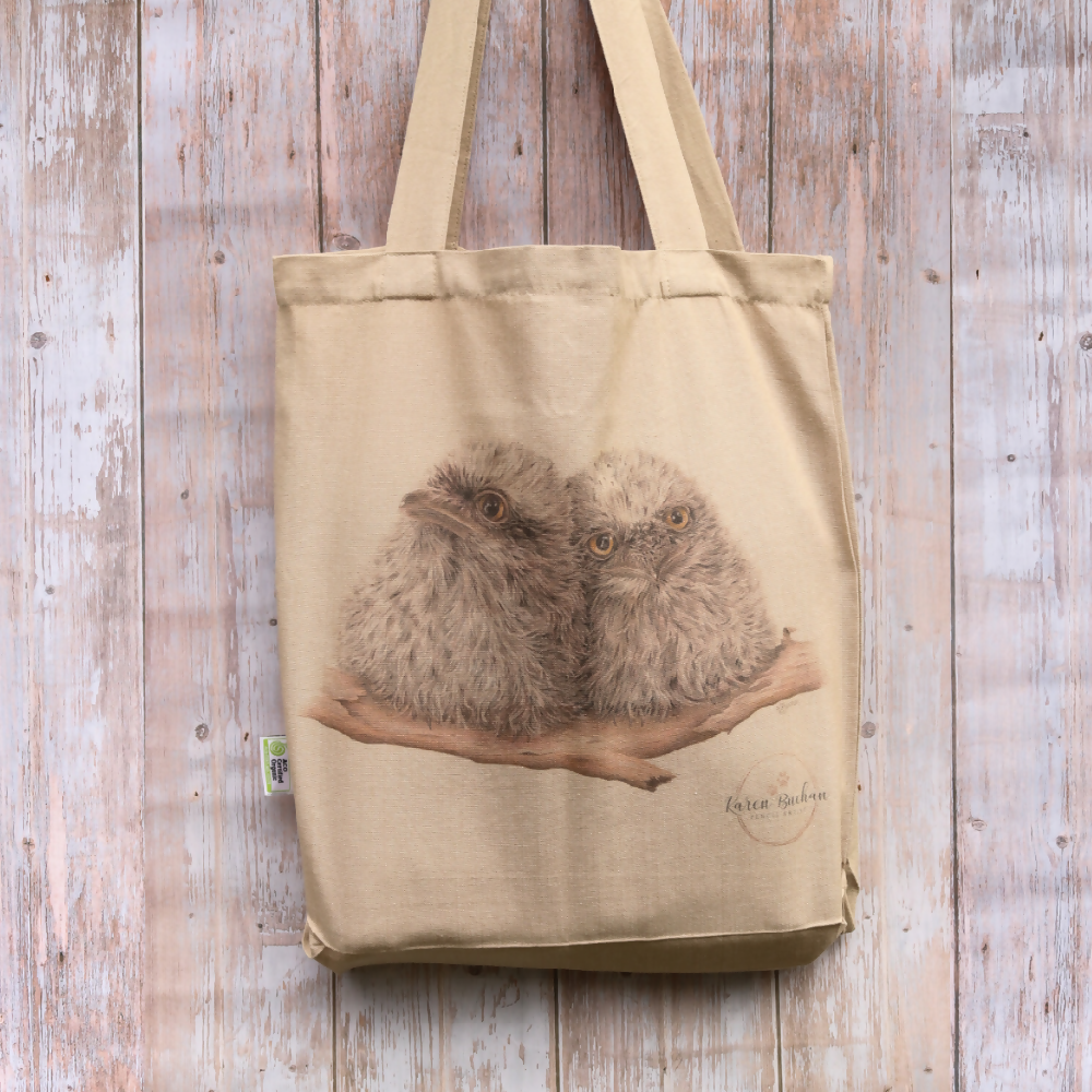 Australian-artist-illustration-tote-bag-tawny-frogmouth-front