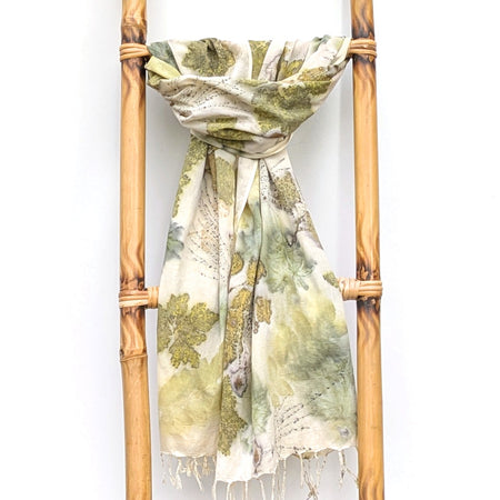 Ecoprint cotton scarf
