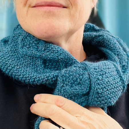 Blue Alpaca Scarf Necktie Soft alpaca scarf