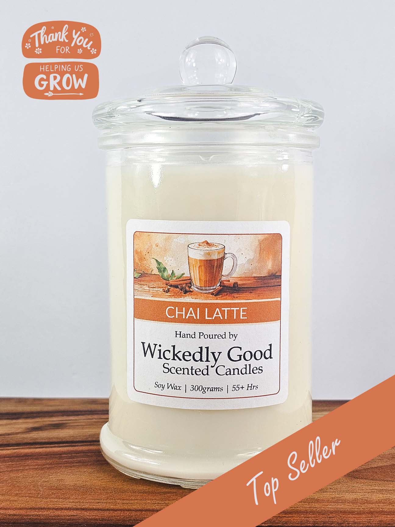 Chai Latte - Soy Wax Candle - Handmade in QLD