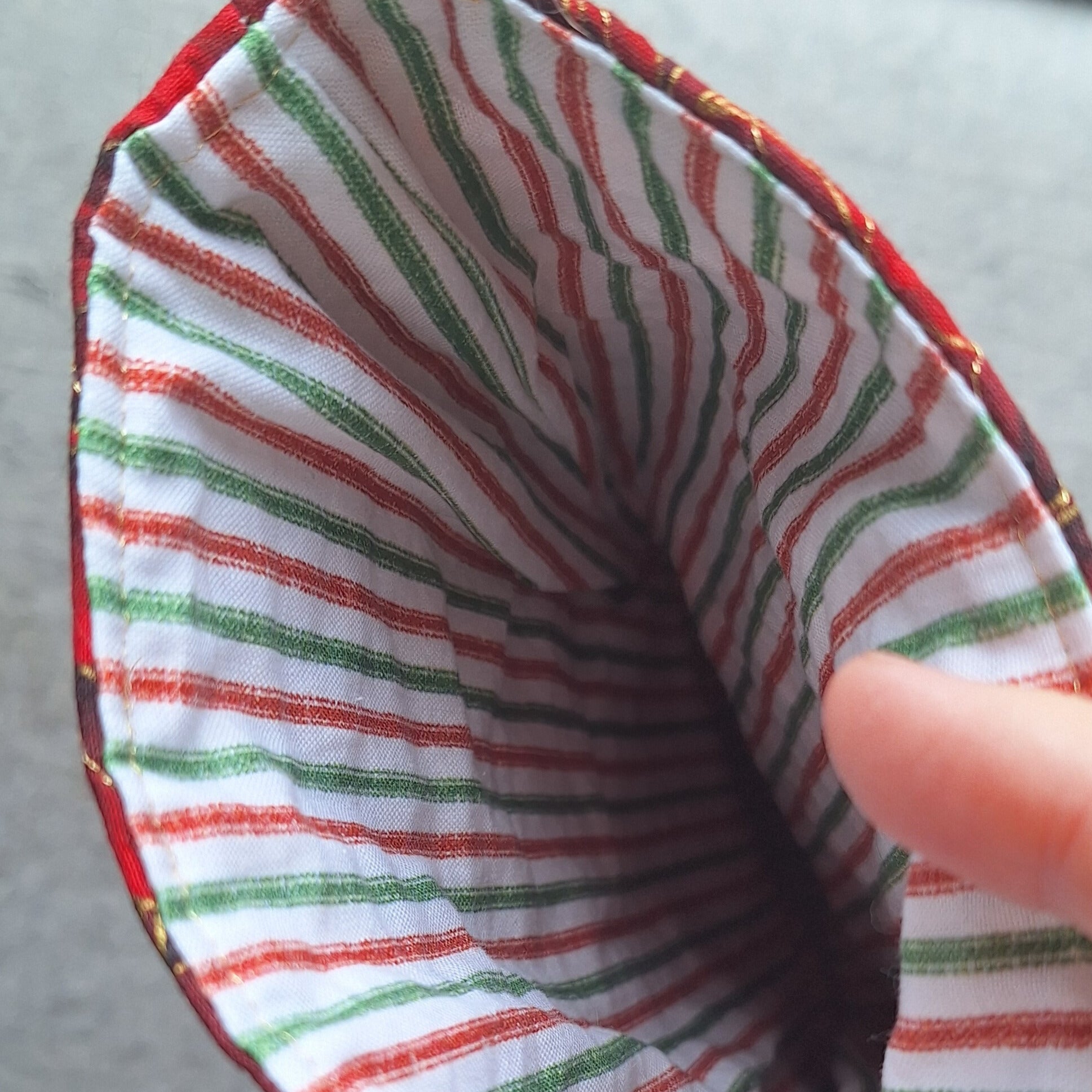 Unique Handmade Quilted Christmas Stocking Red